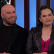 John Travolta and daughter Ella Bleu discuss him going bald and being an embarrassing dad as they appear on Jimmy Kimmel Live!