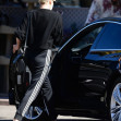 *EXCLUSIVE* Charlize Theron gets busy on the phone after lunch in LA