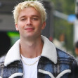 *EXCLUSIVE* Patrick Schwarzenegger happily showcases his new blonde look while out in Brentwood!
