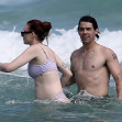 PREMIUM EXCLUSIVE:  A beaming Sophie Turner steps out in a bikini, proudly confirming she is pregnant with her second child