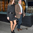 Hugh Grant is seen arriving at Craig's with Anna Eberstein