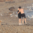EXCLUSIVE: Hugh Jackman And Wife Deborra Pour On The PDA! The Couple Continue Ritual Of Swimming In The Frigid Winter Water In The Hamptons
