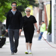Hugh Jackman and wife Deborra-Lee Furness walk their dogs Dali and Allegra in NewYork City