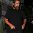 *EXCLUSIVE* Christian Bale and family pictured leaving Giorgio Baldi restaurant after enjoying dinner with friends
