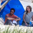 *EXCLUSIVE*  Ana de Armas is seen filming her latest project, 'Ghosted' with Chris Evans on her birthday!