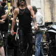 The American Actor Jason Momoa seen filming out on location on the upcoming new movie trilogy Fast and Furious 10 - Fast X set in Rome.