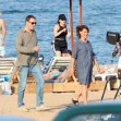 The Canadian actress and director, Nia Vardalos and the cast and crew are seen on the set filming "My Big Greek Fat Wedding 3" in Athens.