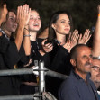 Angelina Jolie and her daughter Shiloh Jolie-Pitt attend the Maneskin's concert for the world premiere of the "Loud Kids Tour" at the "Circo Massimo" in Rome.