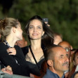 Angelina Jolie and her daughter Shiloh Jolie-Pitt attend the Maneskin concert for the world premiere of the "Loud Kids Tour" at the "Circo Massimo" in Rome