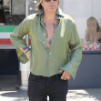 *EXCLUSIVE* Mickey Rourke shows off his chest tattoos during a lunch outing in Beverly Hills