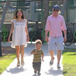 Former child superstar Macaulay Culkin is one proud papa as he enjoys a family day out with fiancŽe Brenda Song and their young son Dakota, 16 months, on a sunny afternoon in the LA suburbs.