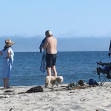 Beloved Hollywood legend Jeff Bridges continues to live his best life after beating cancer as he enjoys a day on the beach in his hometown of Santa Barbara.
