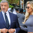 Sophia Stallone visits Sylvester Stallone on the set of 'Tulsa King' in New York City