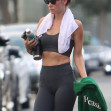 *EXCLUSIVE* Olivia Wilde shows off her abs as she wraps up her morning workout