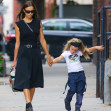 EXCLUSIVE: Irina Shayk And Her Daughter Lea De Seine Shayk Cooper Seen Having Fun While Heading Back Home In New York City