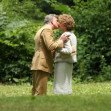 Bradley Cooper kisses Carey Mulligan on the set of 'Maestro' filming in Central Park in New York City