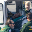 EXCLUSIVE: 'Seriously-injured' Emma Stone is dramatically stretchered on to an air ambulance - but fans have no need for concern