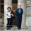 *PREMIUM-EXCLUSIVE* MUST CALL FOR PRICING BEFORE USAGE - 60-year-old English Actor Ralph Fiennes and fellow English Actress Francesca Annis are together again on a weekend trip in the eternal city of Rome. *PICTURES TAKEN ON THE 25/02/23*