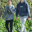 *EXCLUSIVE* Ashton Kutcher and Mila Kunis enjoy a walk around Bel Air together after returning from sweet spring break trip to Venice