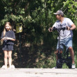 *PREMIUM-EXCLUSIVE* A healthy looking Jeremy Renner spotted on an electric scooter while with his daughter only three months after his horrific snow plow accident!