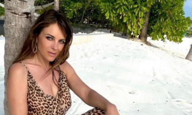 Liz Hurley, decolteu abisal la petrecerea fostului ei iubit, Hugh Grant. Au rămas în relații bune, chiar dacă el a înșelat-o