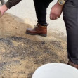 Hands-on Arnold Schwarzenegger fixes a giant pothole in his LA neighbourhood