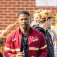 *PREMIUM-EXCLUSIVE* Jamie Foxx is pictured on set of "Back in Action" in Atlanta on Monday one day before suffering "MEDICAL EMERGENCY.''
