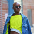 Lupita Nyong'o is spotted with a bald head in East Village in New York City