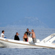 EXCLUSIVE: Kurt Russell and Goldie Hawn sighted on a speedboat in Greece