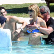 77-year-old American actor Sylvester Stallone pictured having fun with his wife Jennifer Flavin while enjoying a holiday in Porto Cervo.