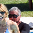 77-year-old American actor Sylvester Stallone pictured having fun with his wife Jennifer Flavin while enjoying a holiday in Porto Cervo.