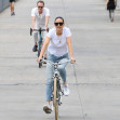EXCLUSIVE: Jennifer Connelly and Paul Bettany Are Spotted on a Bike Ride in New York City.