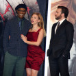 Samuel L. Jackson, Scarlett Johansson and Chris Evans attends the 'Captain America: The Winter Soldier' UK Premiere