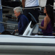 Michael Douglas and Catherine Zeta-Jones strolling hand in hand in Portofino