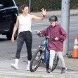 *EXCLUSIVE* Jennifer Garner was spotted enjoying quality time with her son Sam on his bike