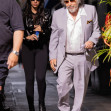 Al Pacino arrives to Carbone restaurant with his wife for his segment in bad bunnyâ€™s new music video in New York City