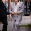 Al Pacino arrives to Carbone restaurant with his wife for his segment in bad bunnyâ€™s new music video in New York City