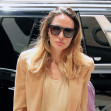 Angelina Jolie heads to a Broadway play in an all-brown outfit in New York City