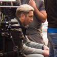 Gerard Butler and director Julian Schnabel were spotted on the set of the film "In the hand of Dante"