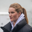 *EXCLUSIVE* *STRICTLY NO SUBSCRIPTIONS AND NO SOCIAL SOCIAL MEDIA USE* Rosie Huntington Whiteley steps out in London with a large scar on her neck.