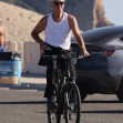 *EXCLUSIVE* Pierce Brosnan rides his bike to the Beach in Malibu