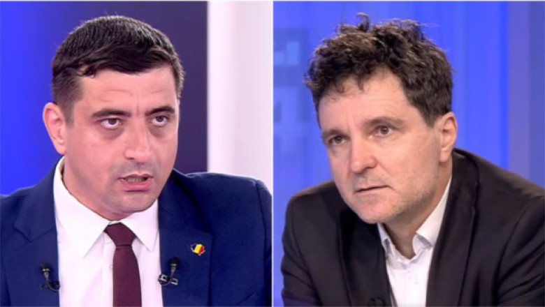 VIDEO Nicușor Dan și George Simion, față în față. Ce spun candidații despre devalorizarea leului și cheltuielile pentru armată