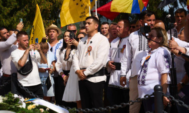 AUR, scandal la Țebea. Fotograful lui Simion s-a urcat pe mormântul lui Avram Iancu