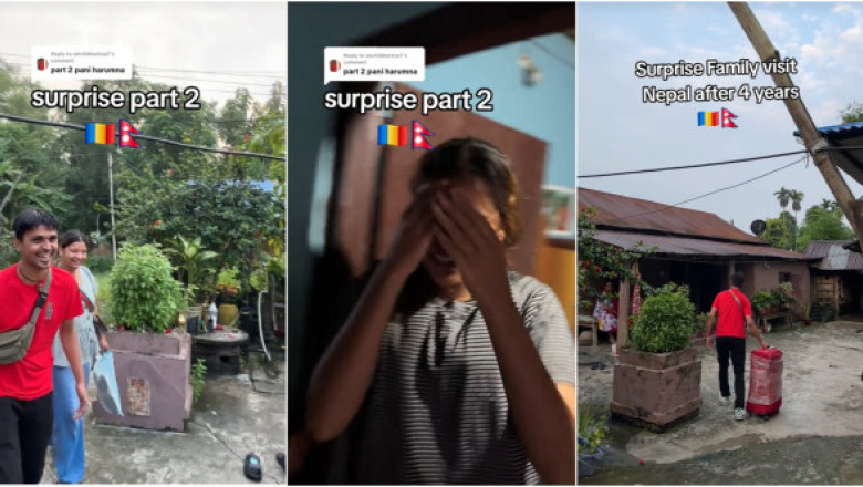 VIDEO Momentul emoționant în care un nepalez se întoarce acasă, după patru ani de muncă în România. „Știm și noi cum e să fii departe”