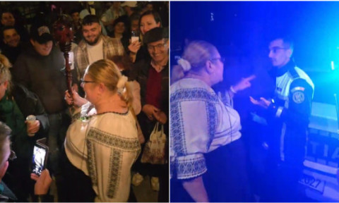 Scandal cu poliție la petrecerea Dianei Șoșoacă. Europarlamentara a aprins artificii lângă Ambasada Ucrainei
