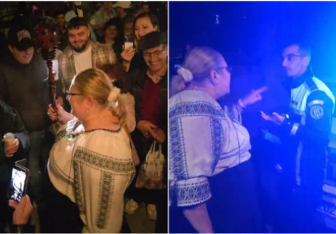 Scandal cu poliție la petrecerea Dianei Șoșoacă. Europarlamentara a aprins artificii lângă Ambasada Ucrainei