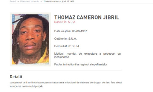 Rapperul Wiz Khalifa, dat în urmărire generală de Poliția Română