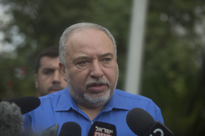 Avigdor Liberman Visits The West Bank Settlement of Ma'ale Adumim Ahead Of Elections