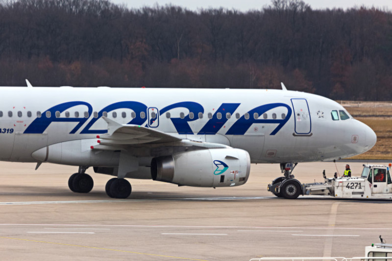 adria airways airplane at cologne bonn airport germany