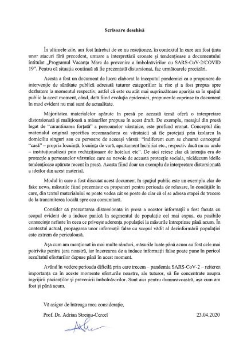 scrisoare-adrian-streinu-cercel